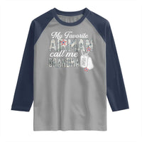 Proud Air Force Family Raglan Shirt My Favorite Airman Calls Me Grandma - Wonder Print Shop
