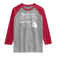 Proud Air Force Family Raglan Shirt My Favorite Airman Calls Me Grandma - Wonder Print Shop