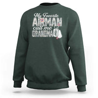 Proud Air Force Family Sweatshirt My Favorite Airman Calls Me Grandma - Wonder Print Shop