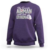 Proud Air Force Family Sweatshirt My Favorite Airman Calls Me Grandma - Wonder Print Shop