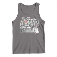 Proud Air Force Family Tank Top My Favorite Airman Calls Me Grandma - Wonder Print Shop