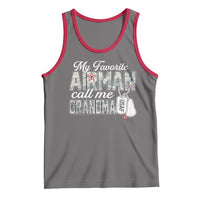 Proud Air Force Family Tank Top My Favorite Airman Calls Me Grandma - Wonder Print Shop