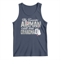 Proud Air Force Family Tank Top My Favorite Airman Calls Me Grandma - Wonder Print Shop
