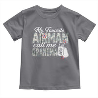 Proud Air Force Family Toddler T Shirt My Favorite Airman Calls Me Grandma - Wonder Print Shop