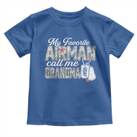 Proud Air Force Family Toddler T Shirt My Favorite Airman Calls Me Grandma - Wonder Print Shop