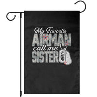 Proud Air Force Family Garden Flag My Favorite Airman Calls Me Sister - Wonder Print Shop