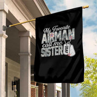 Proud Air Force Family Garden Flag My Favorite Airman Calls Me Sister - Wonder Print Shop