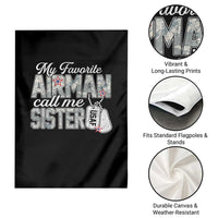 Proud Air Force Family Garden Flag My Favorite Airman Calls Me Sister - Wonder Print Shop
