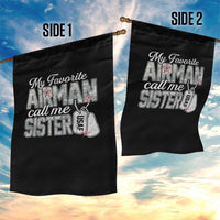 Proud Air Force Family Garden Flag My Favorite Airman Calls Me Sister - Wonder Print Shop