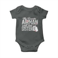 Proud Air Force Family Baby Onesie My Favorite Airman Calls Me Sister - Wonder Print Shop