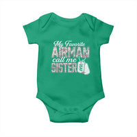 Proud Air Force Family Baby Onesie My Favorite Airman Calls Me Sister - Wonder Print Shop