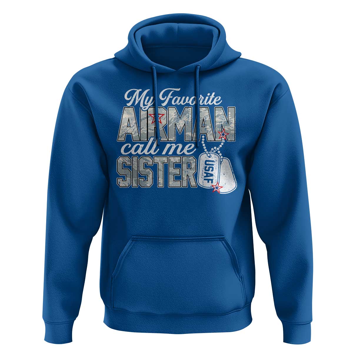 Proud Air Force Family Hoodie My Favorite Airman Calls Me Sister - Wonder Print Shop
