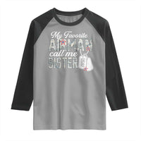 Proud Air Force Family Raglan Shirt My Favorite Airman Calls Me Sister - Wonder Print Shop