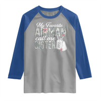 Proud Air Force Family Raglan Shirt My Favorite Airman Calls Me Sister - Wonder Print Shop