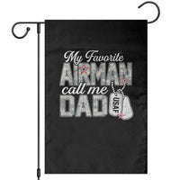 Proud Air Force Family Garden Flag My Favorite Airman Calls Me Dad - Wonder Print Shop