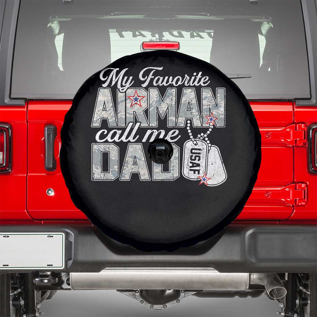 Proud Air Force Family Spare Tire Cover My Favorite Airman Calls Me Dad - Wonder Print Shop