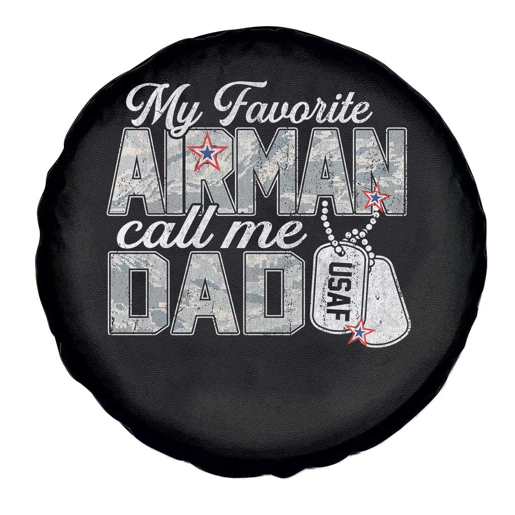 Proud Air Force Family Spare Tire Cover My Favorite Airman Calls Me Dad - Wonder Print Shop
