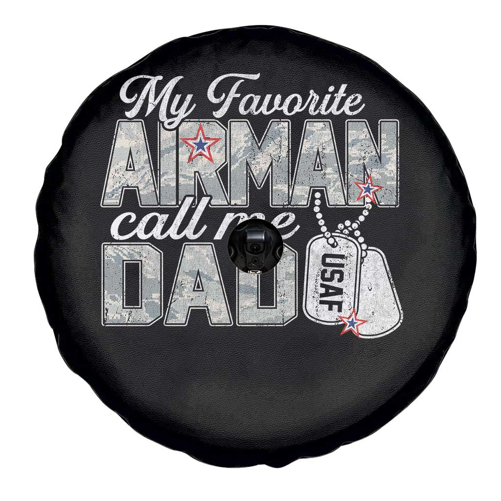 Proud Air Force Family Spare Tire Cover My Favorite Airman Calls Me Dad - Wonder Print Shop
