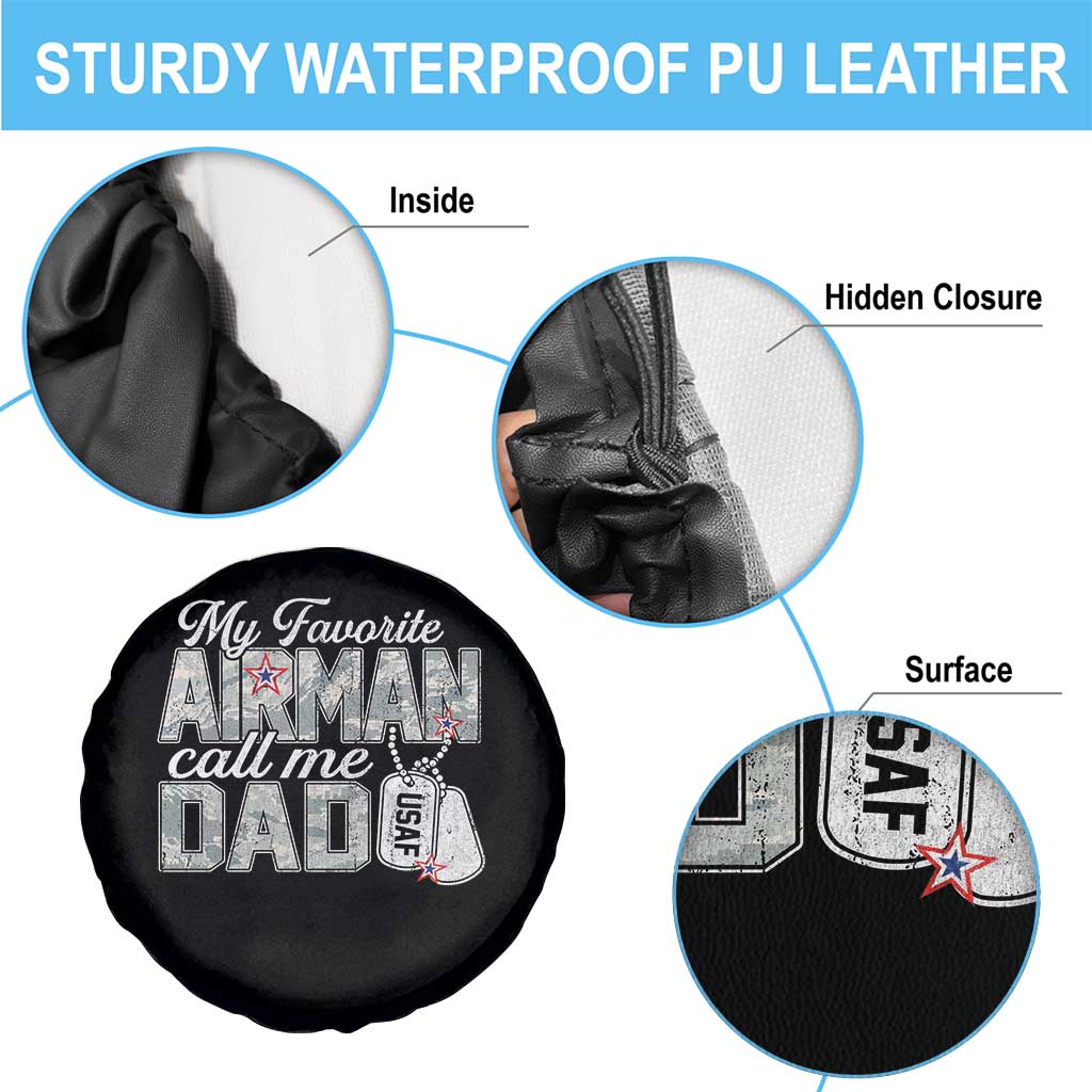 Proud Air Force Family Spare Tire Cover My Favorite Airman Calls Me Dad - Wonder Print Shop