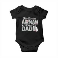 Proud Air Force Family Baby Onesie My Favorite Airman Calls Me Dad - Wonder Print Shop
