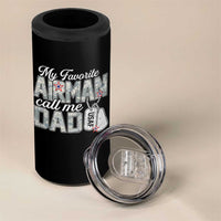 Proud Air Force Family 4 in 1 Can Cooler Tumbler My Favorite Airman Calls Me Dad - Wonder Print Shop
