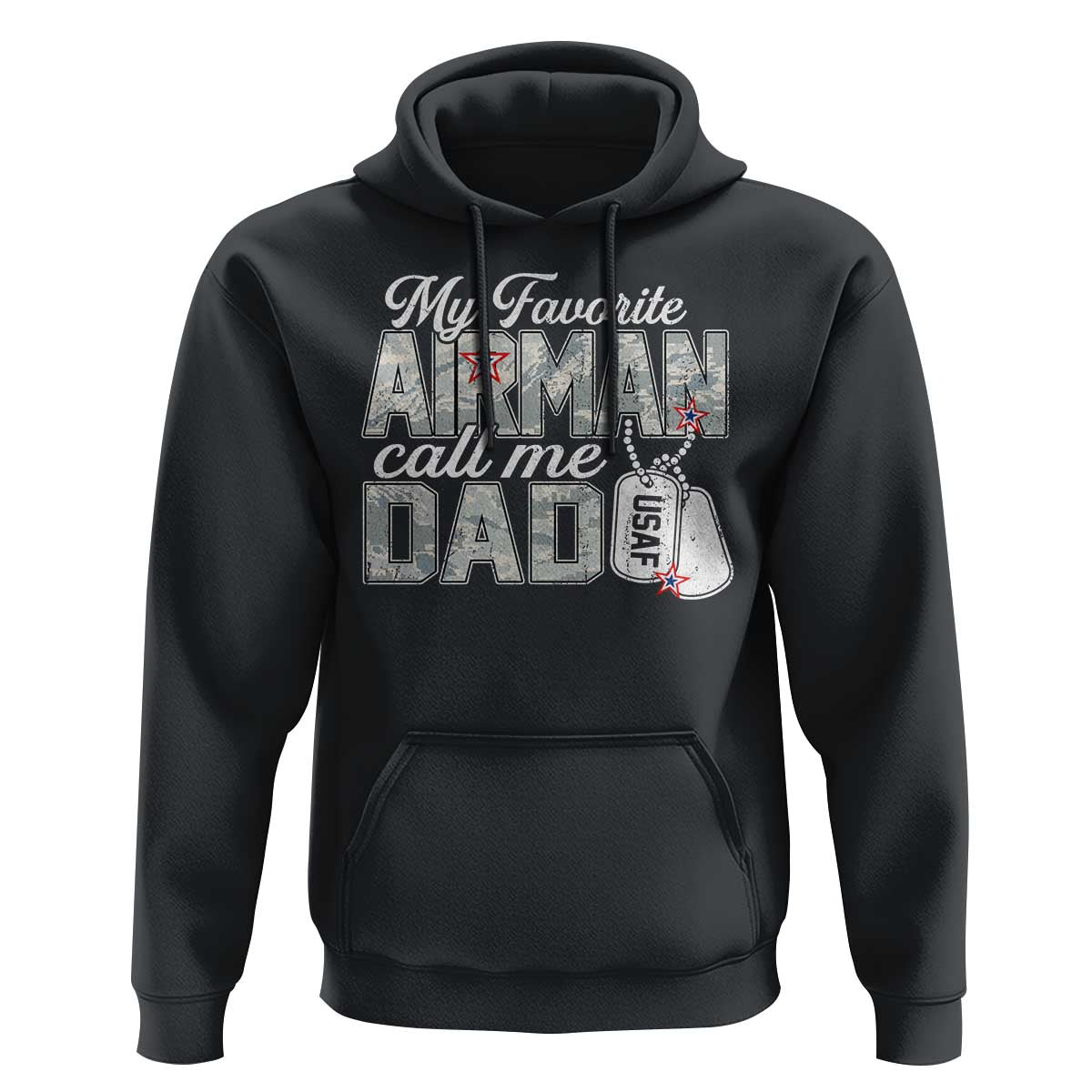 Proud Air Force Family Hoodie My Favorite Airman Calls Me Dad - Wonder Print Shop