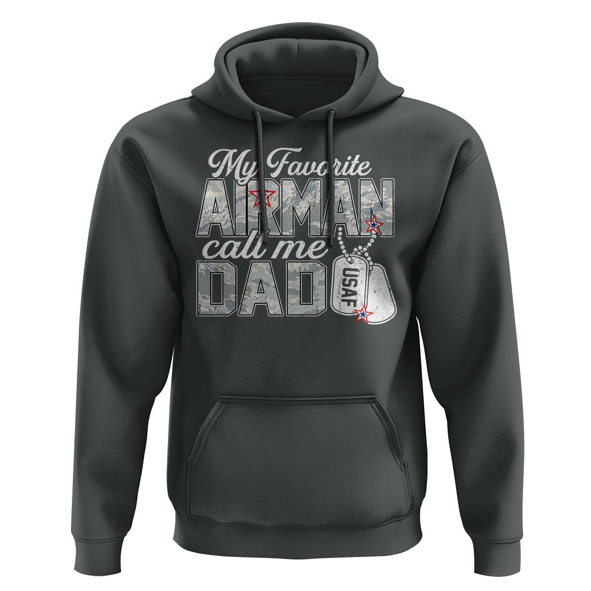 Proud Air Force Family Hoodie My Favorite Airman Calls Me Dad - Wonder Print Shop