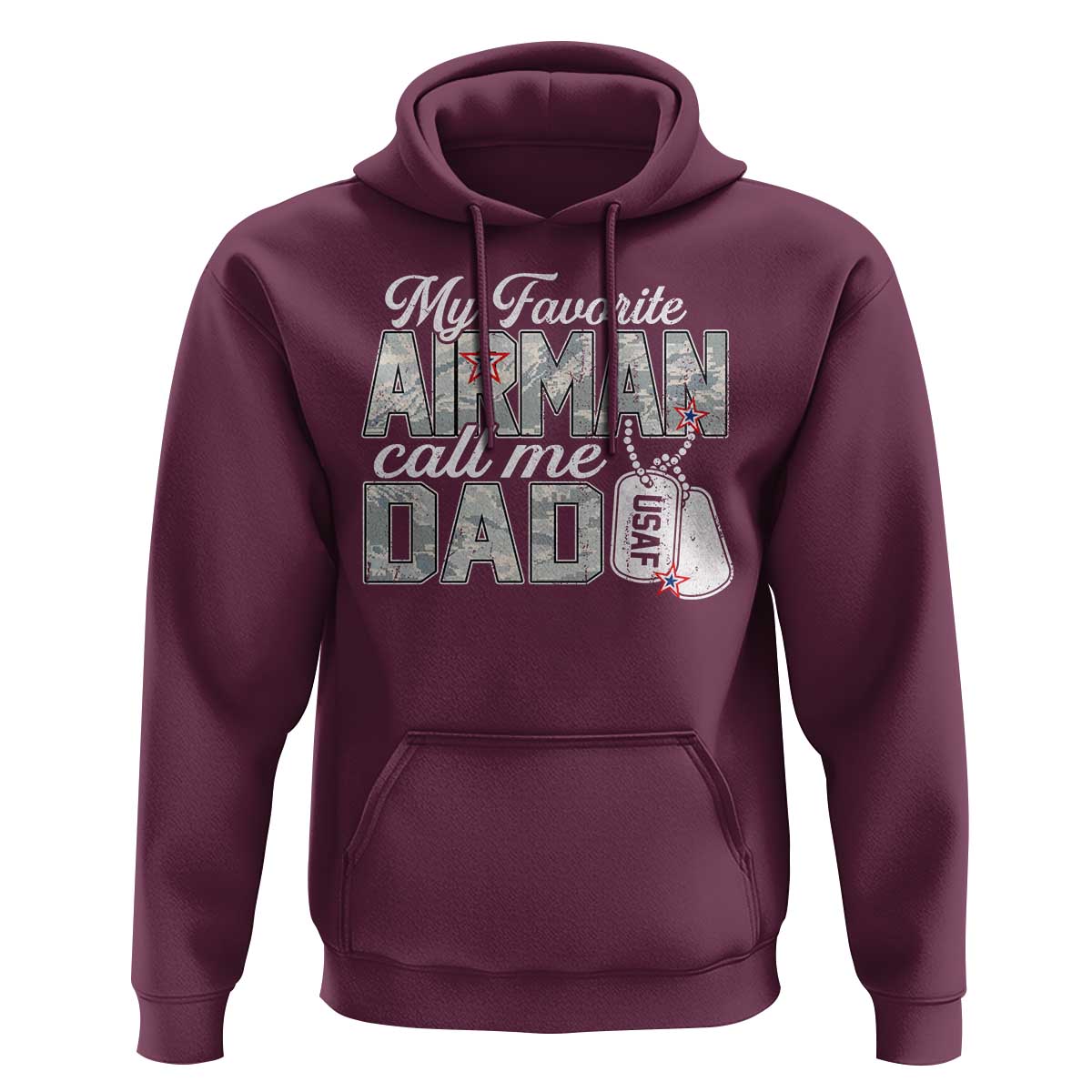Proud Air Force Family Hoodie My Favorite Airman Calls Me Dad - Wonder Print Shop