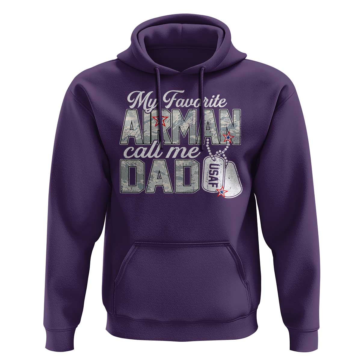 Proud Air Force Family Hoodie My Favorite Airman Calls Me Dad - Wonder Print Shop