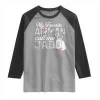 Proud Air Force Family Raglan Shirt My Favorite Airman Calls Me Dad - Wonder Print Shop