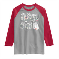 Proud Air Force Family Raglan Shirt My Favorite Airman Calls Me Dad - Wonder Print Shop