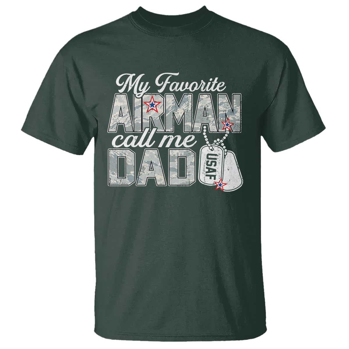 Proud Air Force Family T Shirt My Favorite Airman Calls Me Dad - Wonder Print Shop