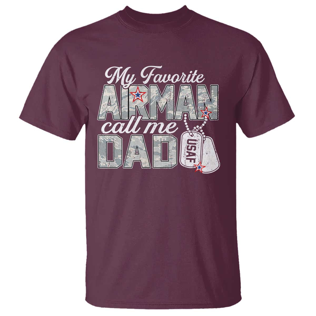 Proud Air Force Family T Shirt My Favorite Airman Calls Me Dad - Wonder Print Shop