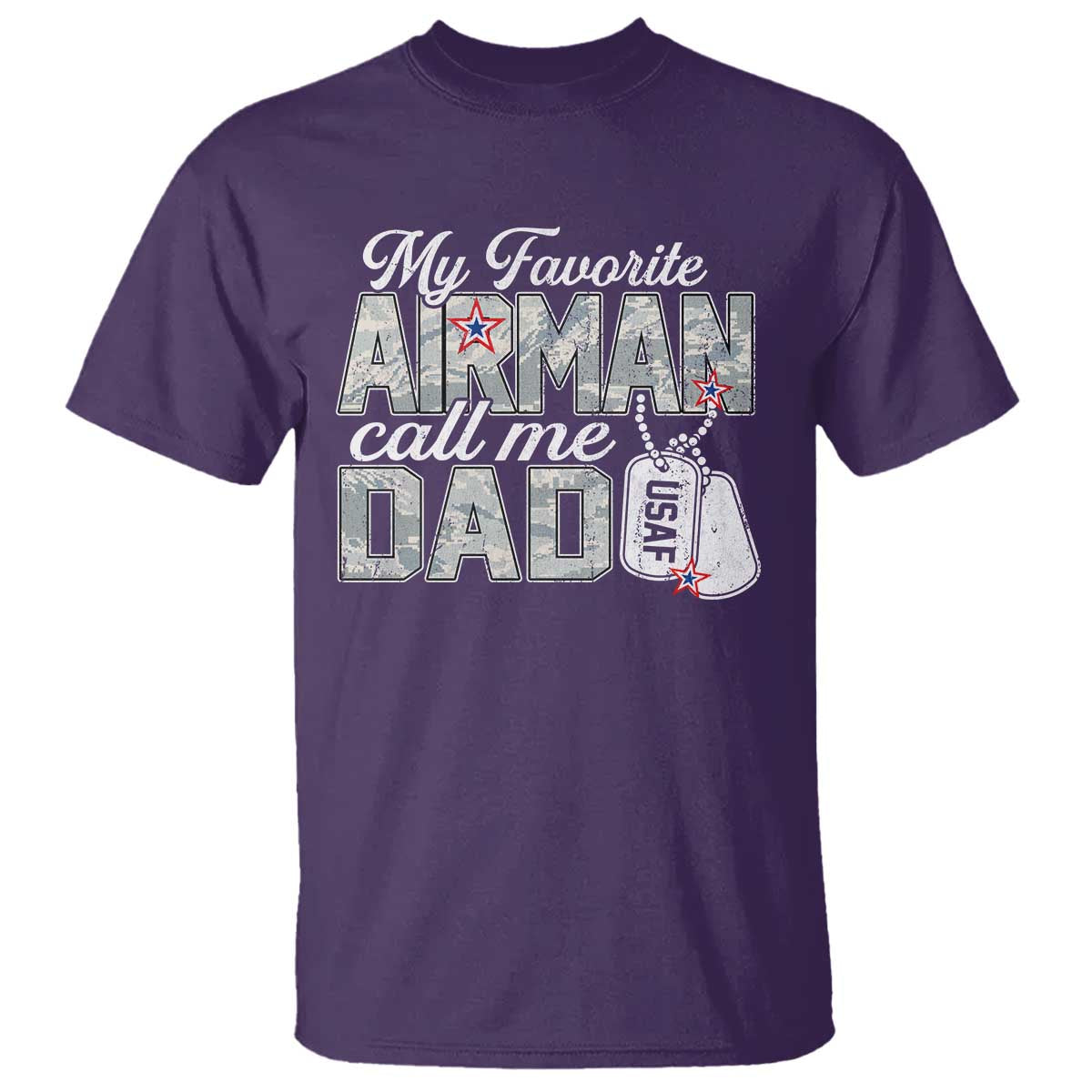 Proud Air Force Family T Shirt My Favorite Airman Calls Me Dad - Wonder Print Shop