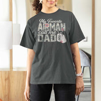 Proud Air Force Family T Shirt For Women My Favorite Airman Calls Me Dad - Wonder Print Shop