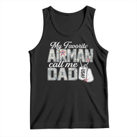 Proud Air Force Family Tank Top My Favorite Airman Calls Me Dad - Wonder Print Shop