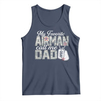 Proud Air Force Family Tank Top My Favorite Airman Calls Me Dad - Wonder Print Shop