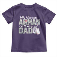 Proud Air Force Family Toddler T Shirt My Favorite Airman Calls Me Dad - Wonder Print Shop