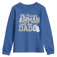 Proud Air Force Family Youth Sweatshirt My Favorite Airman Calls Me Dad - Wonder Print Shop