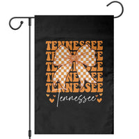 Vintage Tennessee Coquette Bow Garden Flag Retro TN Orange Checkered Print US State