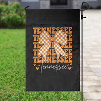 Vintage Tennessee Coquette Bow Garden Flag Retro TN Orange Checkered Print US State