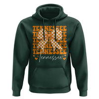 Vintage Tennessee Coquette Bow Hoodie Retro TN Orange Checkered Print US State
