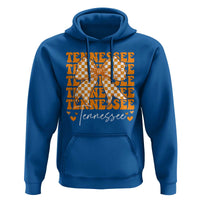 Vintage Tennessee Coquette Bow Hoodie Retro TN Orange Checkered Print US State