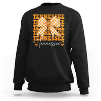 Vintage Tennessee Coquette Bow Sweatshirt Retro TN Orange Checkered Print US State