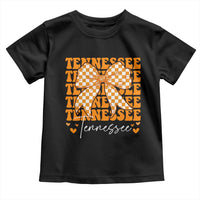 Vintage Tennessee Coquette Bow Toddler T Shirt Retro TN Orange Checkered Print US State