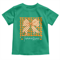 Vintage Tennessee Coquette Bow Toddler T Shirt Retro TN Orange Checkered Print US State