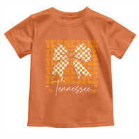 Vintage Tennessee Coquette Bow Toddler T Shirt Retro TN Orange Checkered Print US State