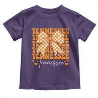 Vintage Tennessee Coquette Bow Toddler T Shirt Retro TN Orange Checkered Print US State