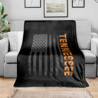 Vintage Tennessee Throw Blanket Retro Orange TN USA Flag Patriotic US State