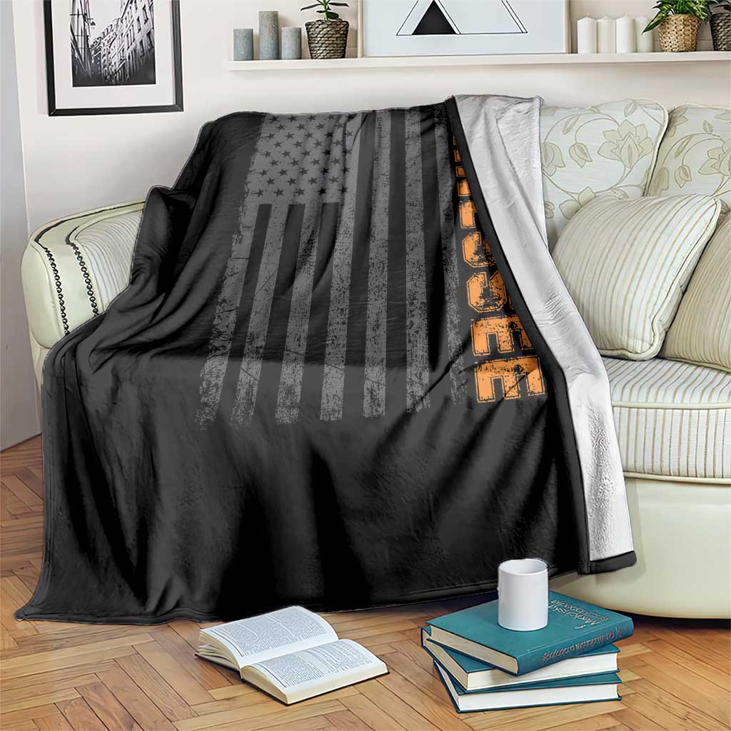 Vintage Tennessee Throw Blanket Retro Orange TN USA Flag Patriotic US State